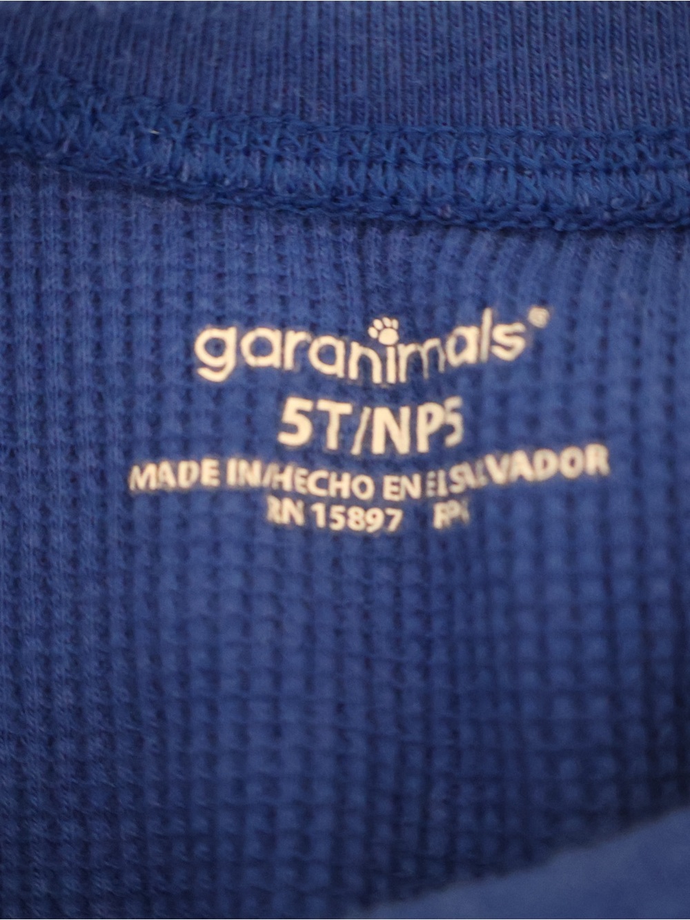Garanimals Dream Big Blue Kids Long Sleeve Top - Picture 3 of 4
